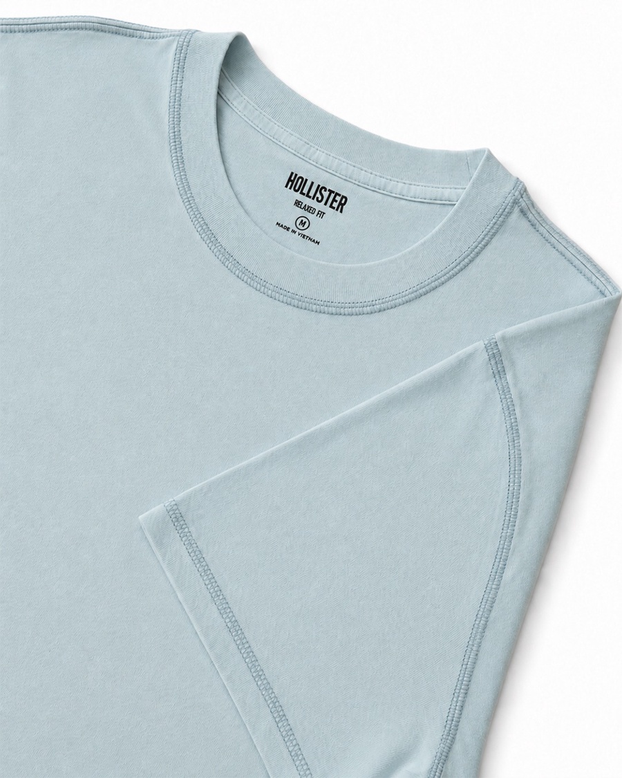 Relaxed Cooling Hollister Badge Crew T-Shirt