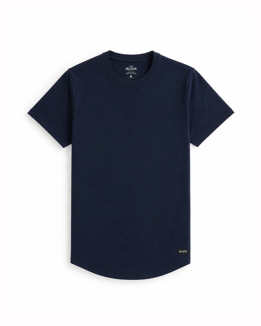 Hollister Longline Curved Hem T-Shirt