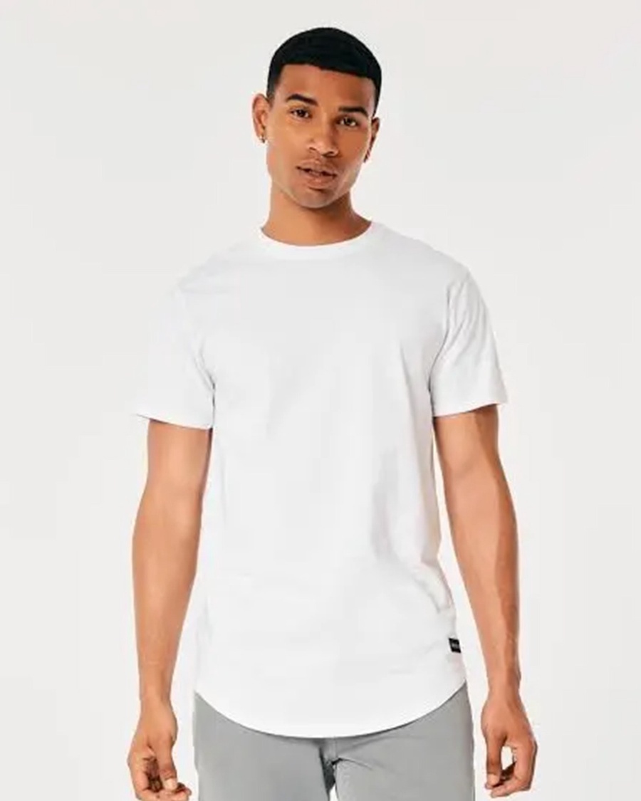 Hollister Longline Curved Hem T-Shirt
