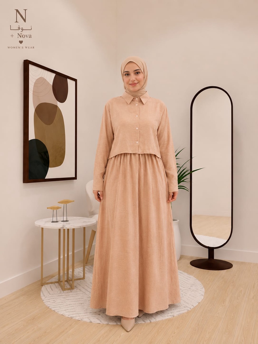 طقم شيميز وجيبة - ستايل صيفي أنيق - نوفا