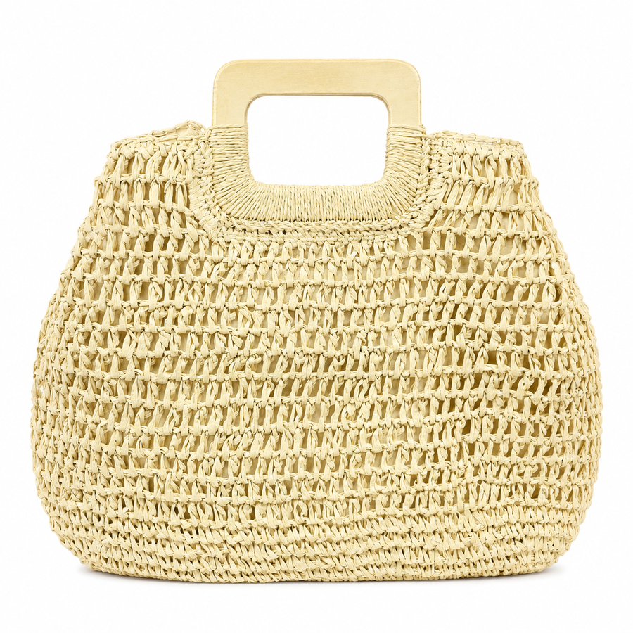 PALERMO WOODEN HANDLE BAG