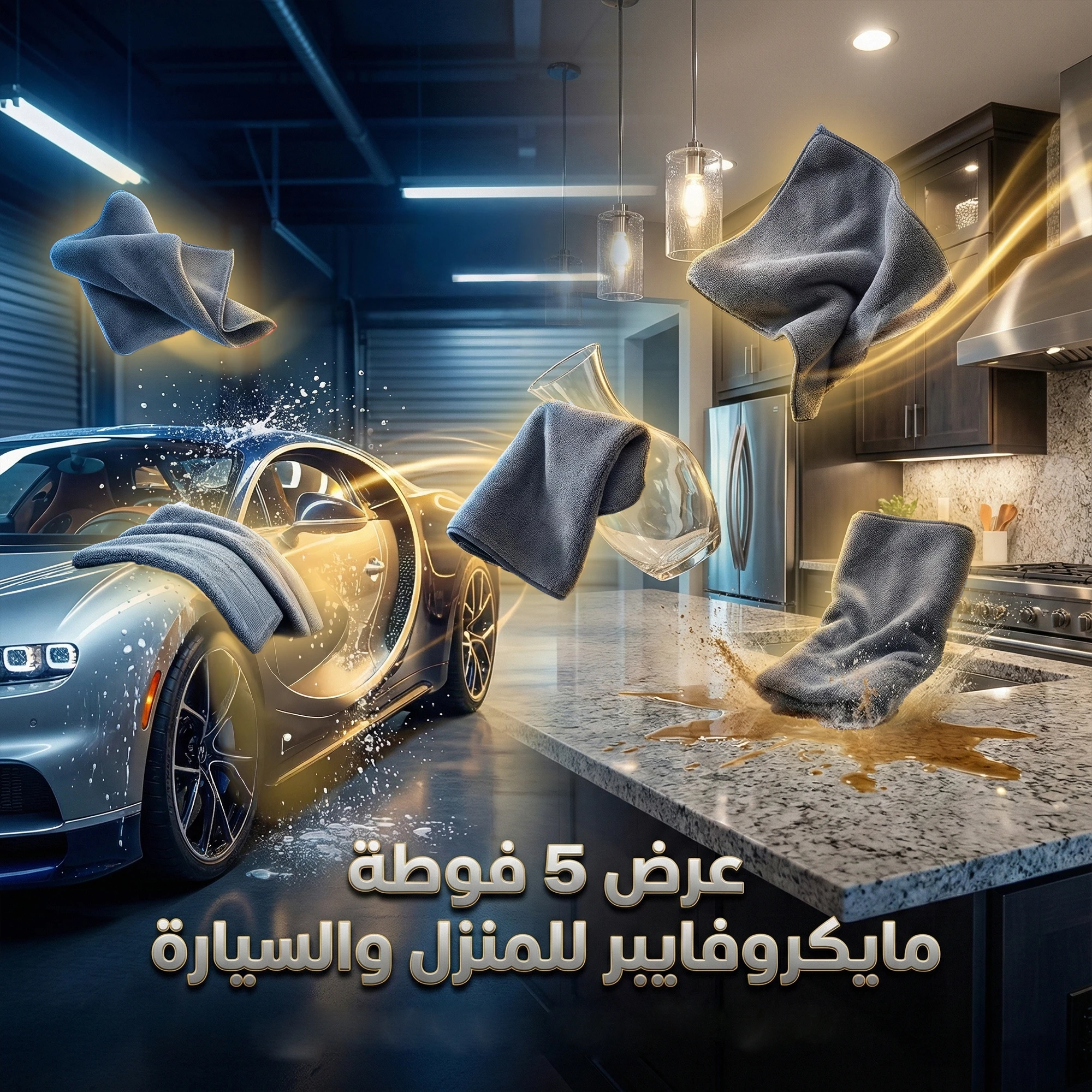 عرض 5 فوط مايكروفايبر للمنزل والسيارة