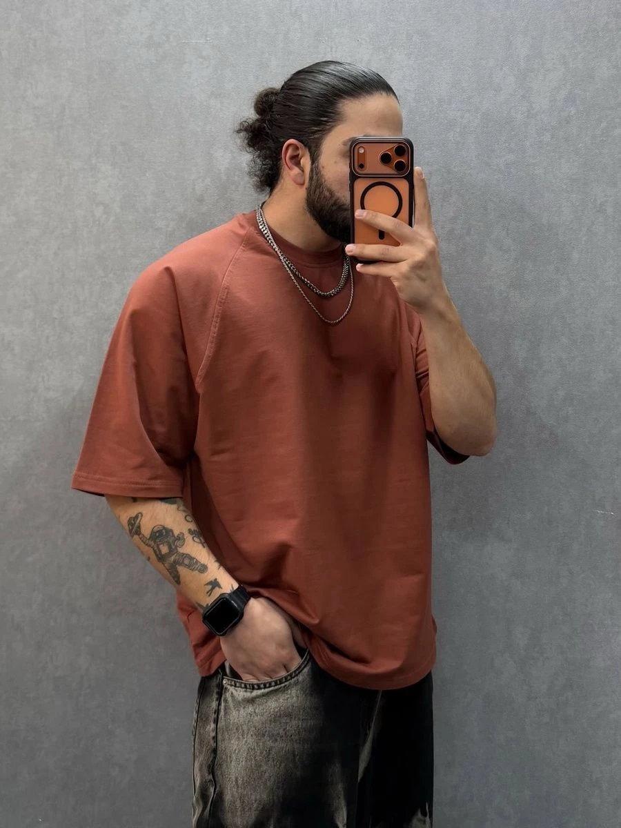 تيشرت بني سمر ميلتون مقاس 2XL