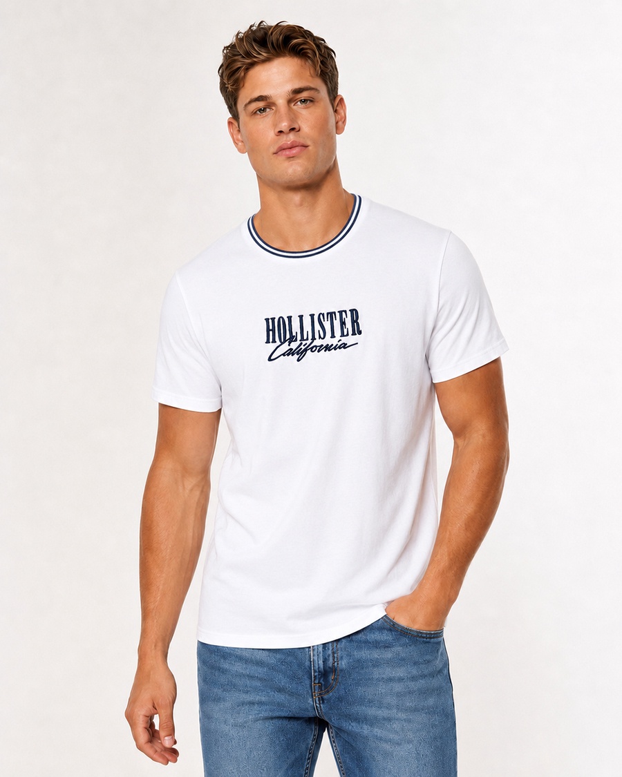 تيشيرت Hollister Graphic Cotton Crew | اوريجينال مستورد من أمريكا 🇺🇸