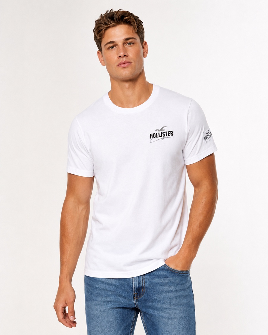 تيشيرت هوليستر جرافيك | اوريجينال مستورد من أمريكا 🇺🇸