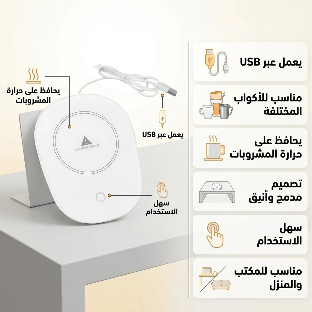 كوستر للتسخين متعدد الاستخدامات