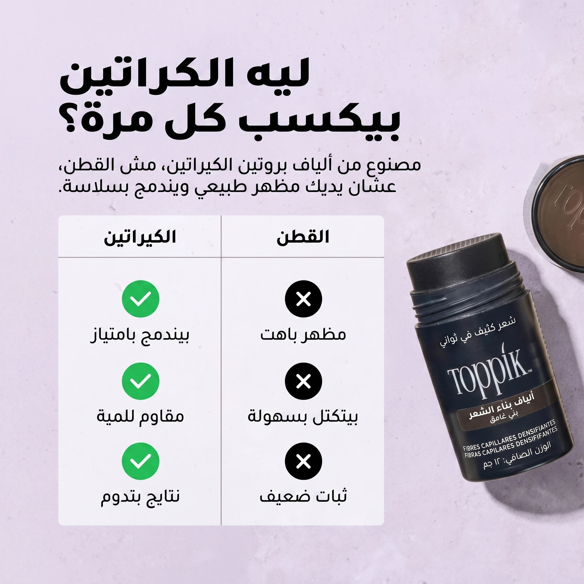 ألياف تكثيف الشعر Toppik