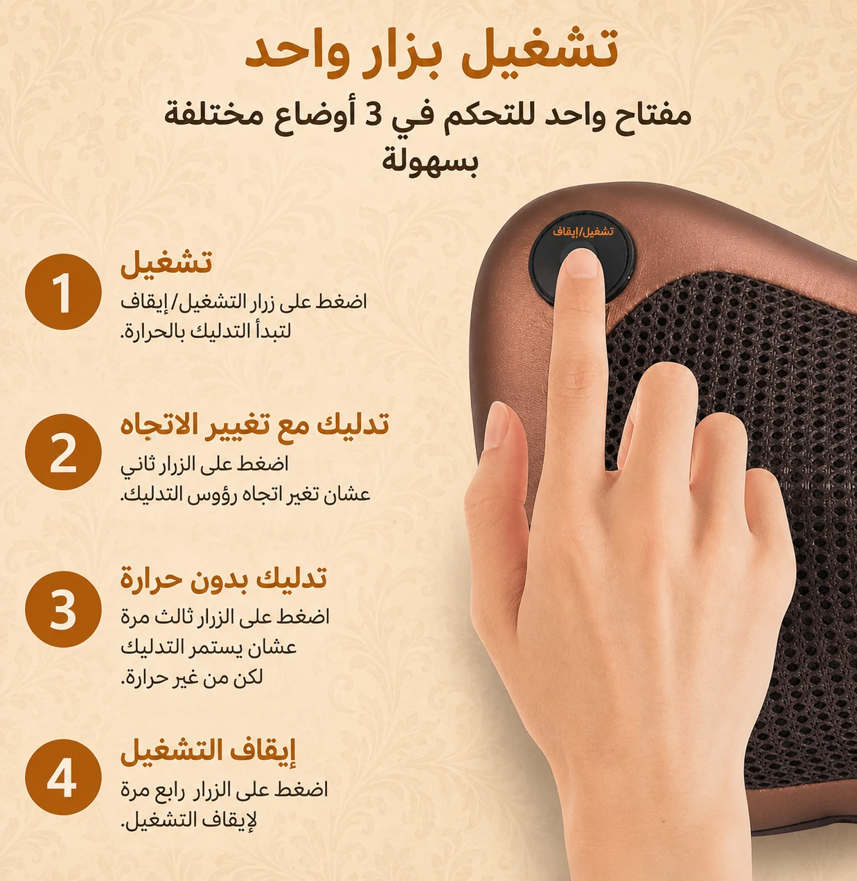 مخدة مساج كهربائية للمنزل والسيارة
