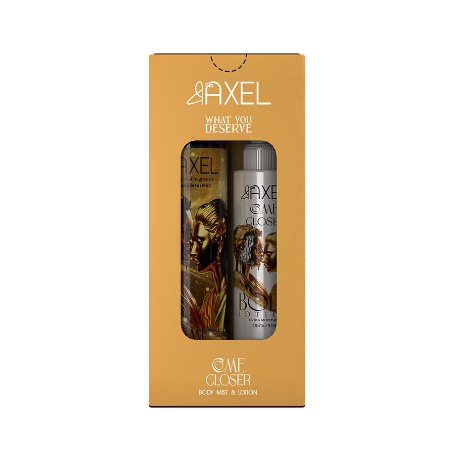 بوكس كم كلوزر من GM Axel, بودي لوشن 120 مل + بودي ميست 250 مل برائحة جذابة