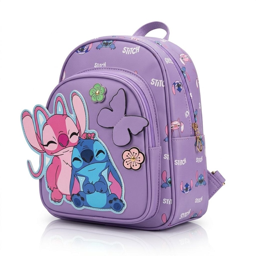 شنطة ظهر أطفال (Backpack) بتصميم ستيتش وأنجل - خامة جلد مميزة | Demand & Beyond