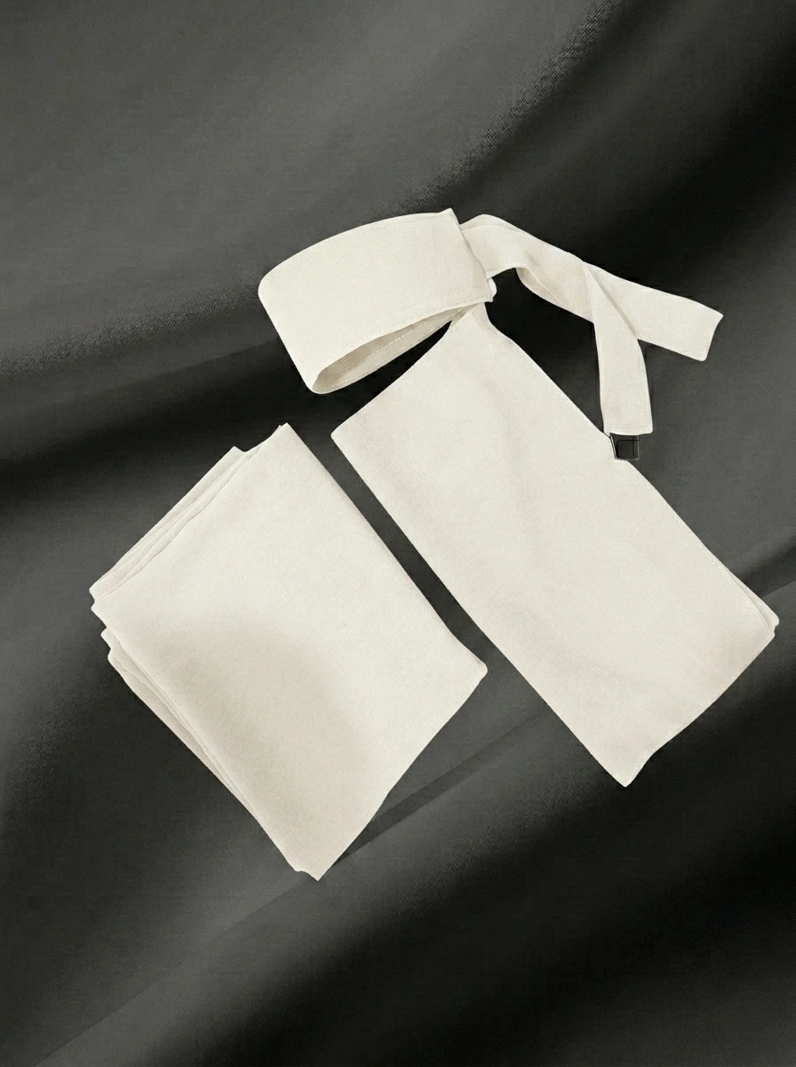 طقم قطعتين (طرحة و نقاب مقوى طبي)