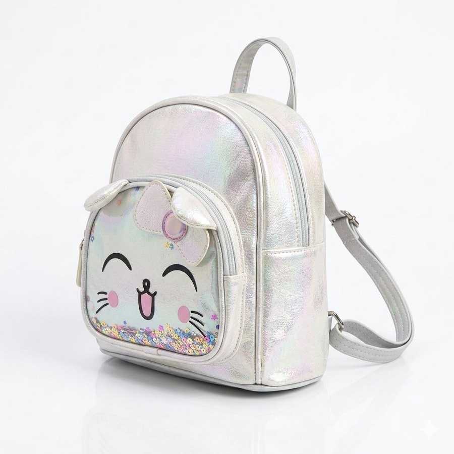 شنطة ظهر (Backpack) أطفال بناتي جلد لامع بتصميم 