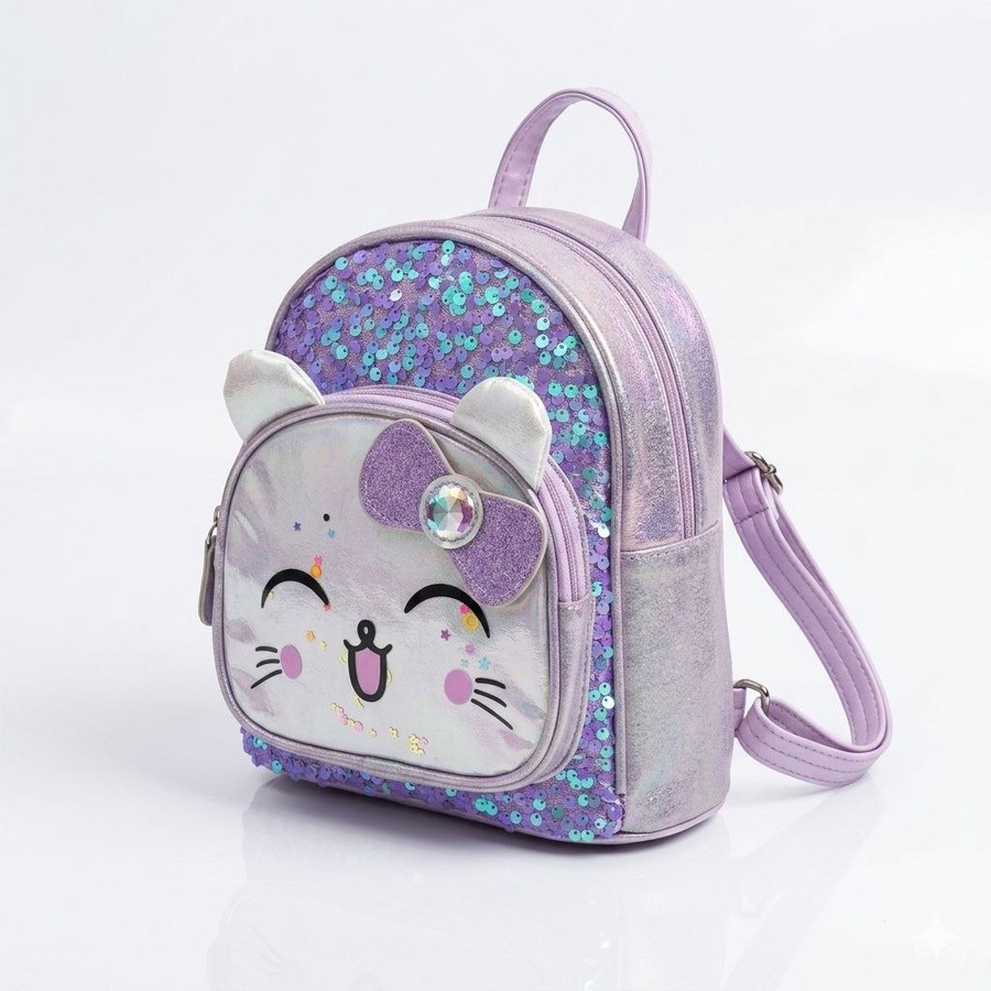 شنطة ظهر (Backpack) أطفال بناتي لامعة بتصميم 