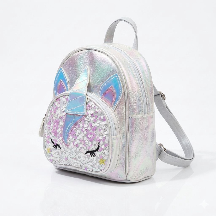 شنطة ظهر (Backpack) أطفال بناتي لامعة بتصميم 
