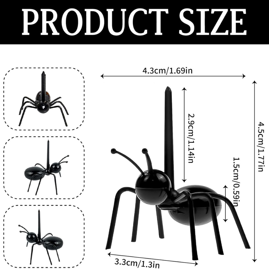 2 Pcs Ant-Shaped Reusable Fruit and Dessert Forks