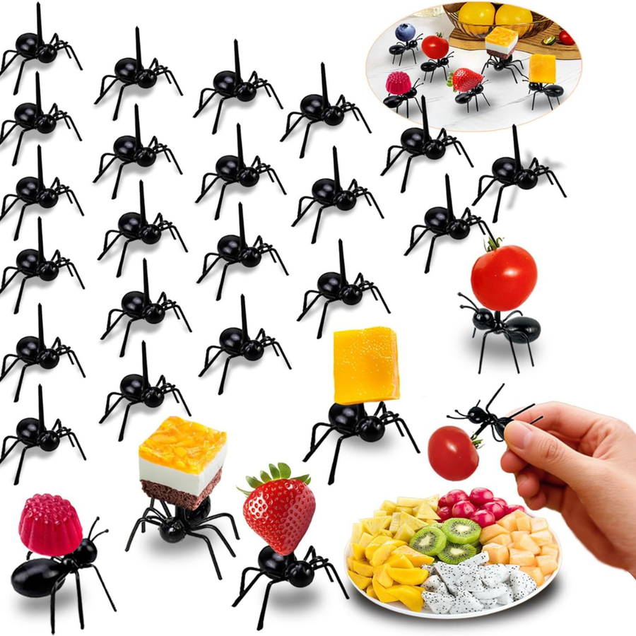 2 Pcs Ant-Shaped Reusable Fruit and Dessert Forks