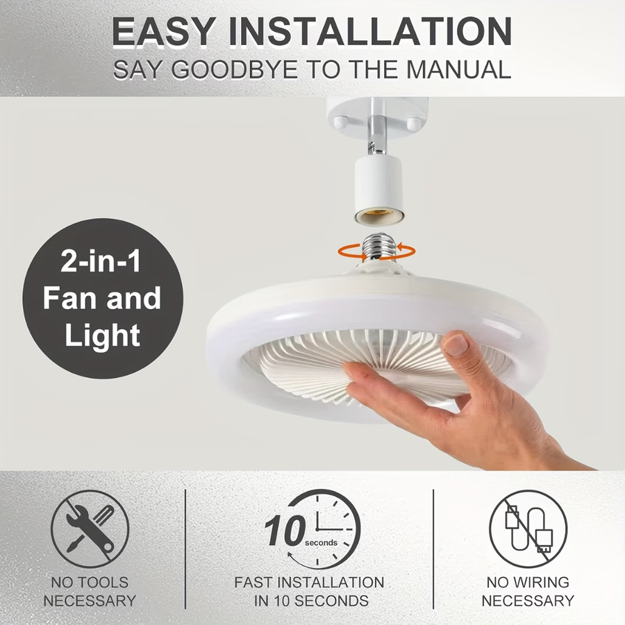 Ceiling Fan With Light and Remote Control