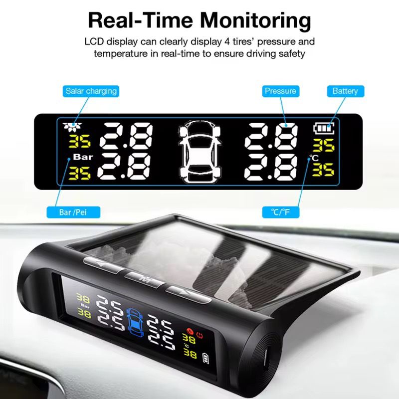 Car Solar TPMS Tire Pressure Monitoring-KTPMS
