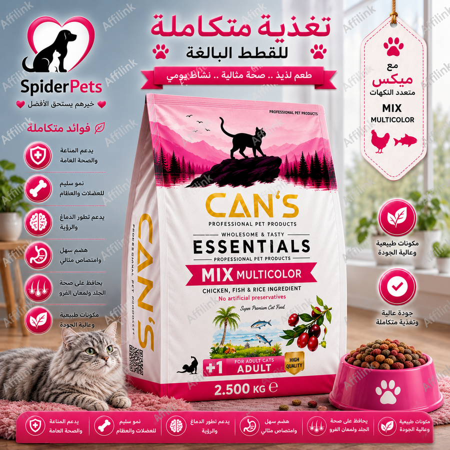 كانز غذاء للقطط ميكس بريميوم متعدد النكهات