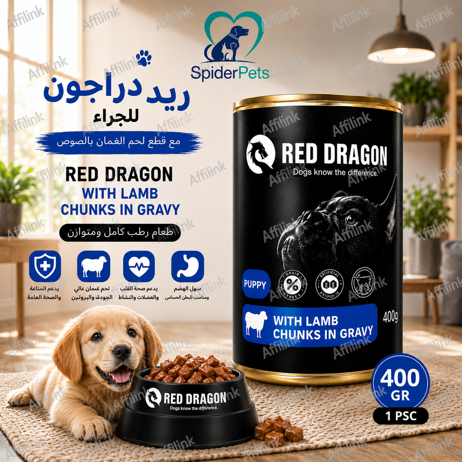 طعام رطب للجراء بلحم الضأن