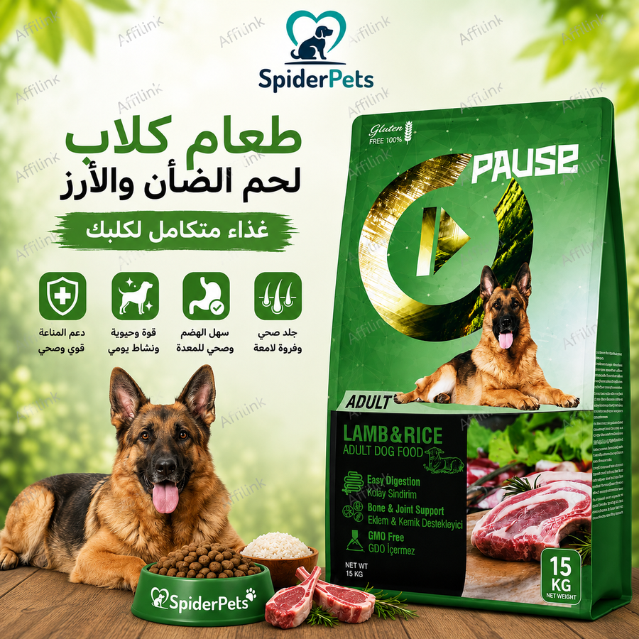 غذاء الكلاب بلحم الضأن والأرز