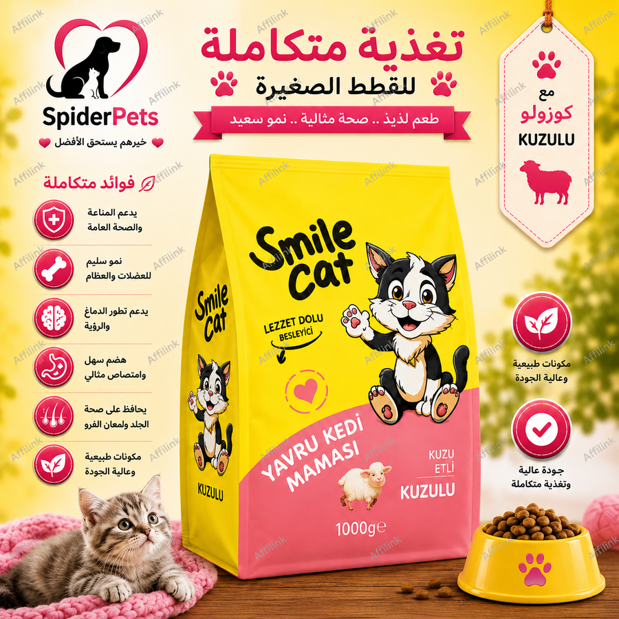 سمايل كات للقطط الصغيرة – بلحم الضأن