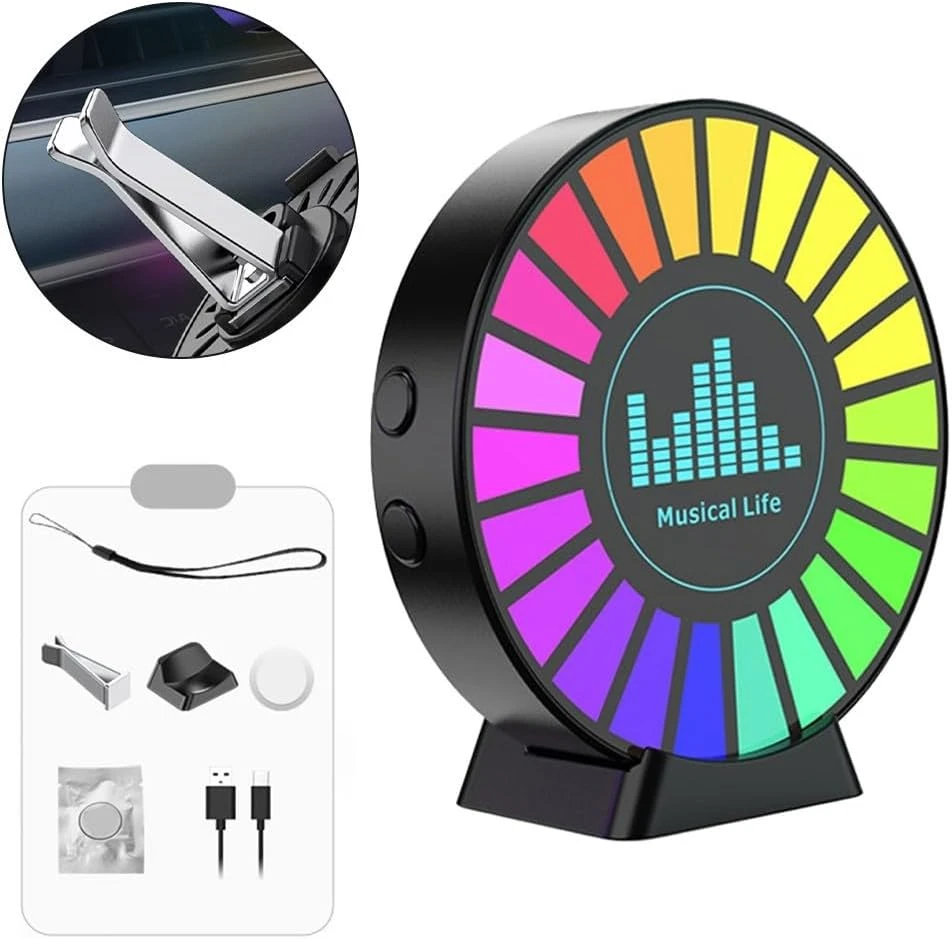 فواحه RGB إضاءة USB تتفاعل مع الموسيقى متعدده الاستخدام