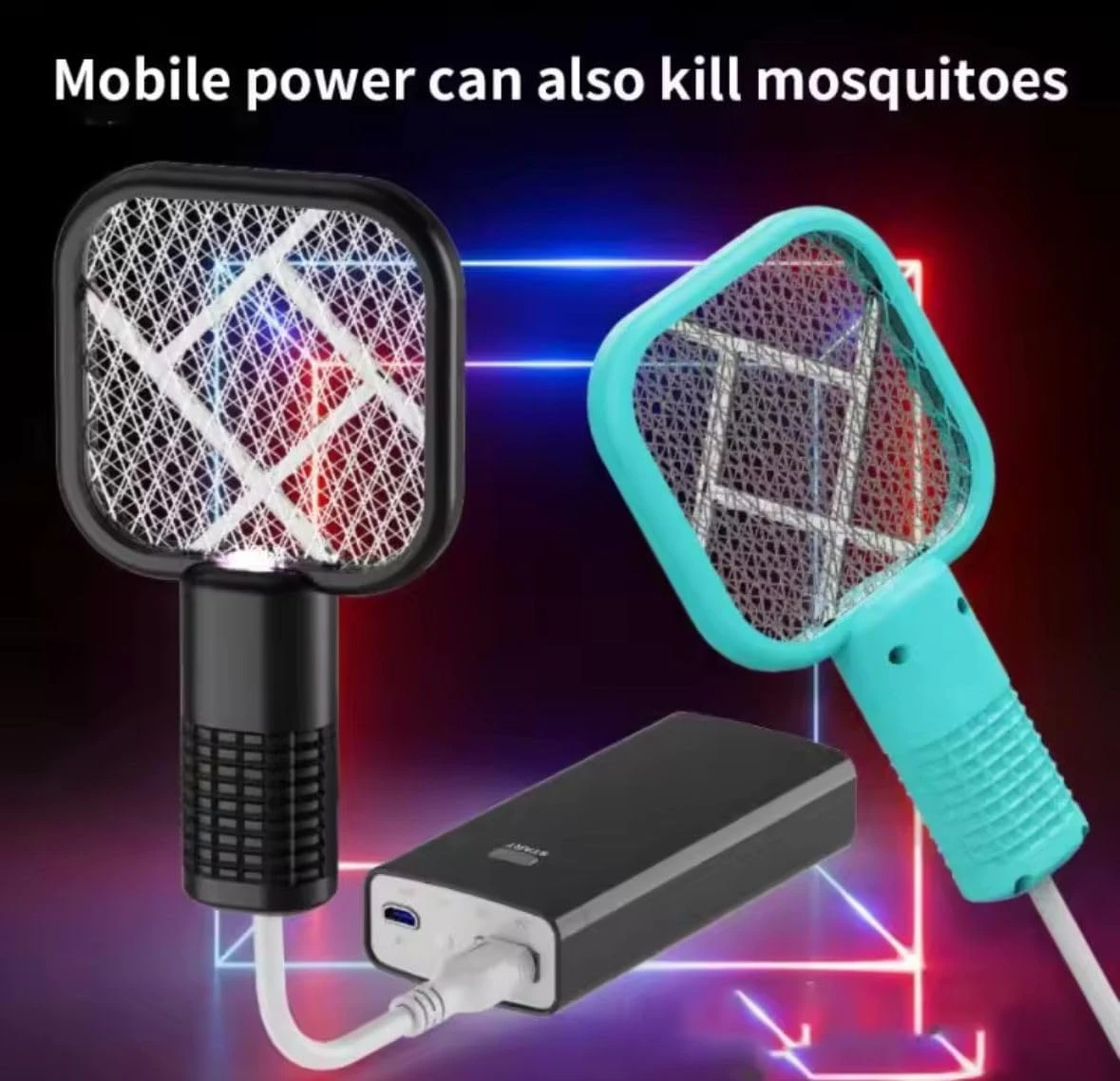 صاعق ناموس كهربائي صغير بمنفذ USB قاتل ذباب محمول