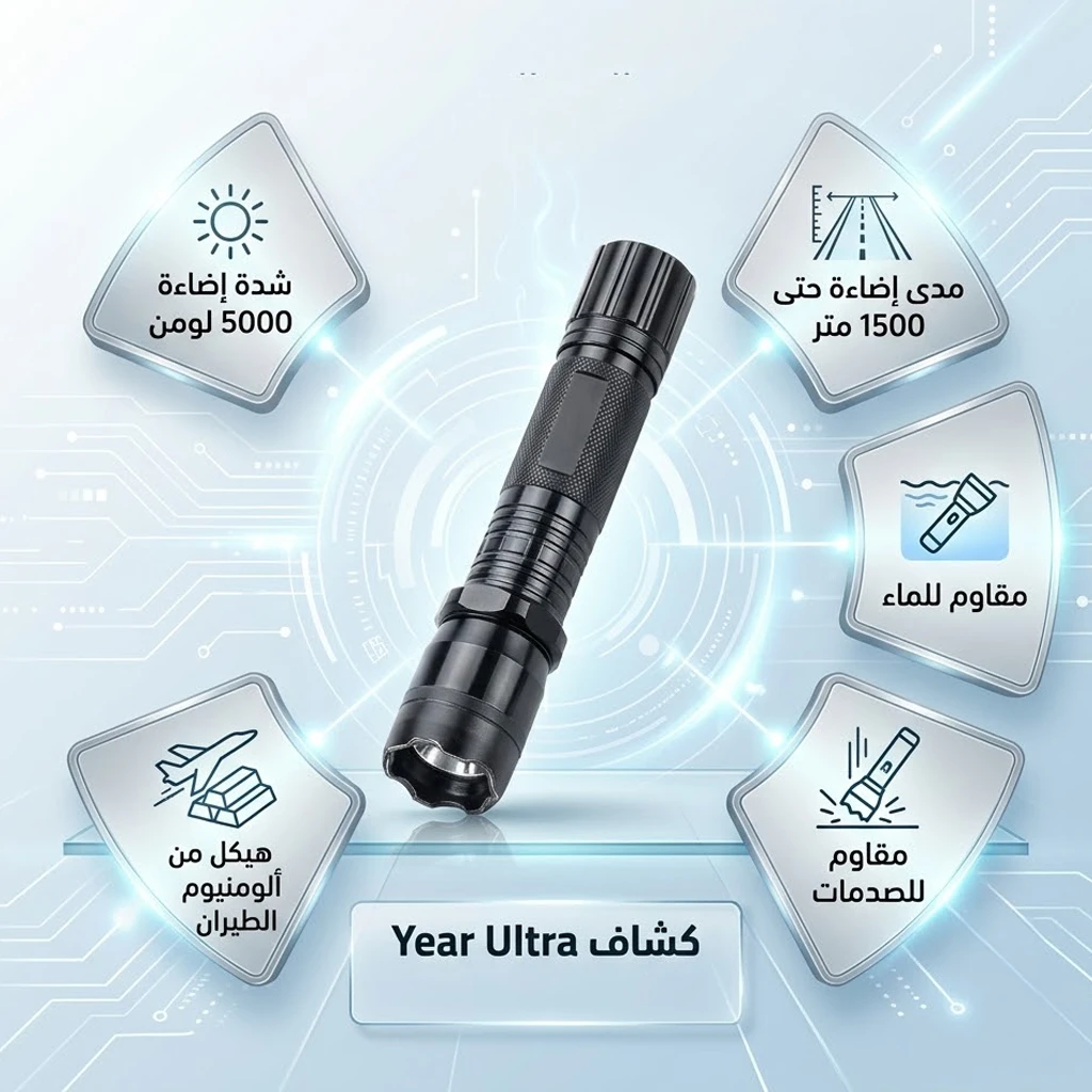كشاف Year Ultra Light قابل للشحن