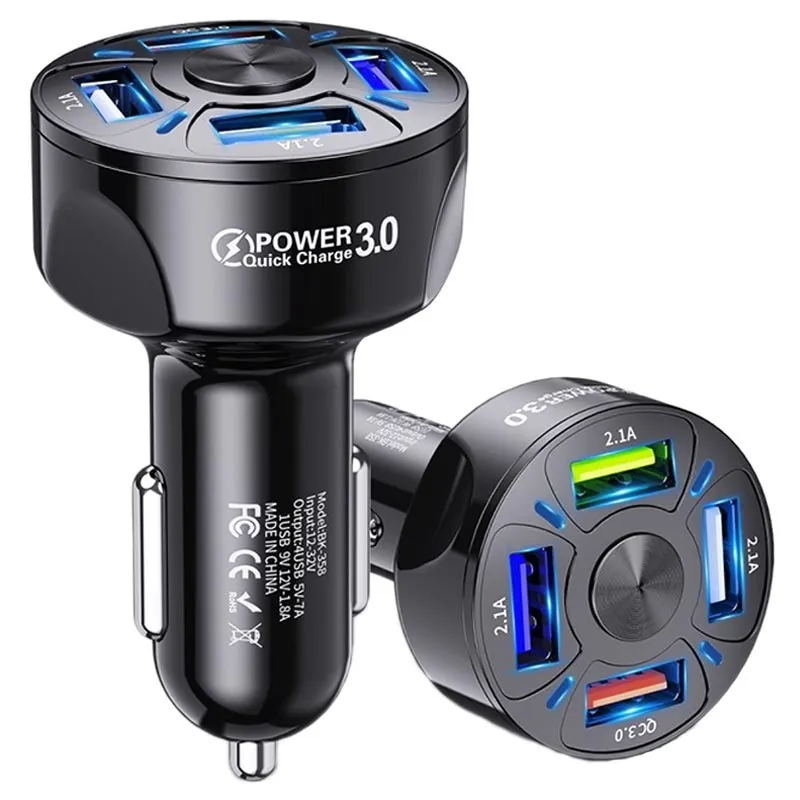 QC3.0 Fast Car Charger 4 x USB