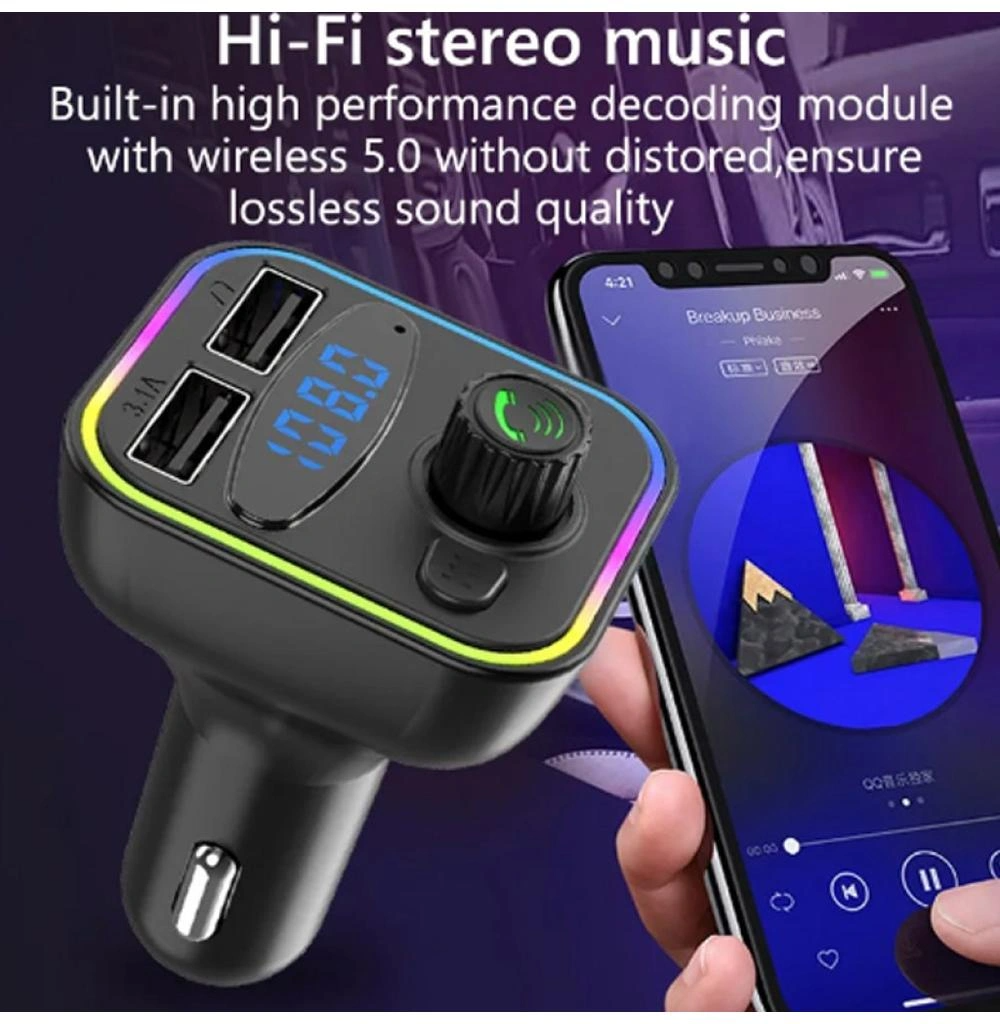 G42 Car Bluetooth Music Adapter FM Transmitter Receiver Car Kit MP3 Audio Player Handsfree 3.1A USB Fast Charger Car Accessories product thumbnail 5