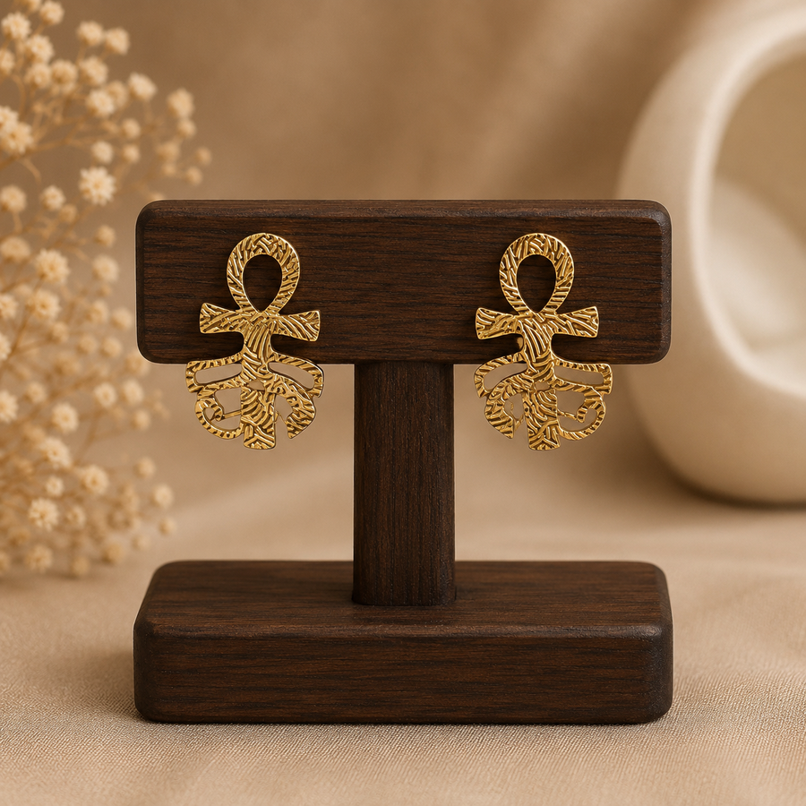 Ankh Key of Life Earrings 