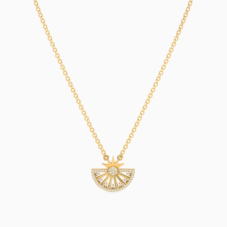 Le Soliel Semi Circle Diamond Necklace in 18K Gold