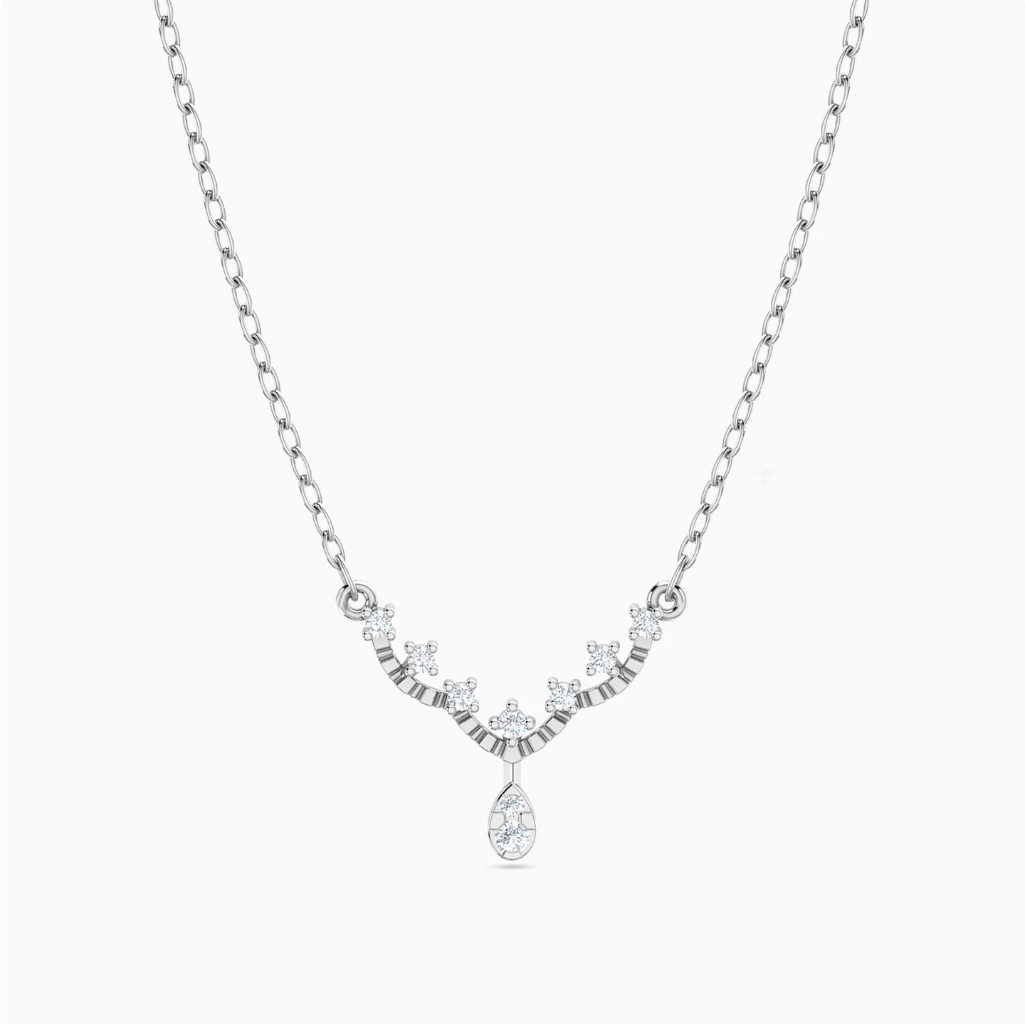Multishaped Diamond Necklace in 18K Gold