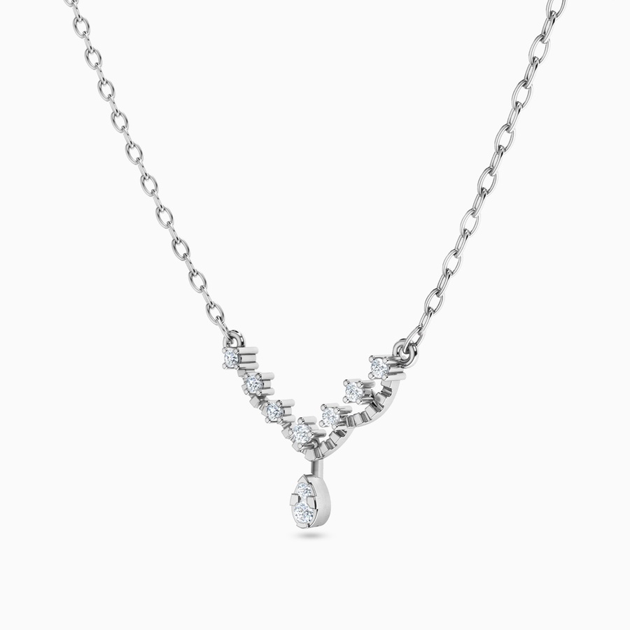 Multishaped Diamond Necklace in 18K Gold