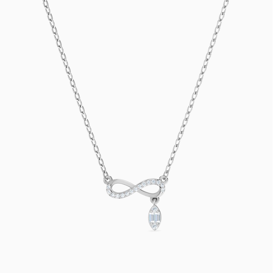infinity Diamond Necklace in 18K Gold