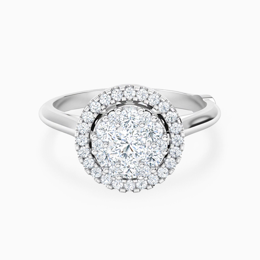 Circle Diamond Ring in 18K Gold
