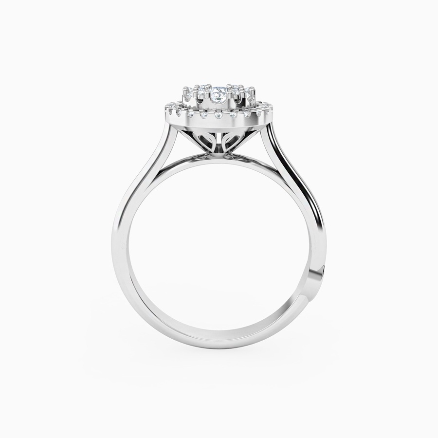 Circle Diamond Ring in 18K Gold