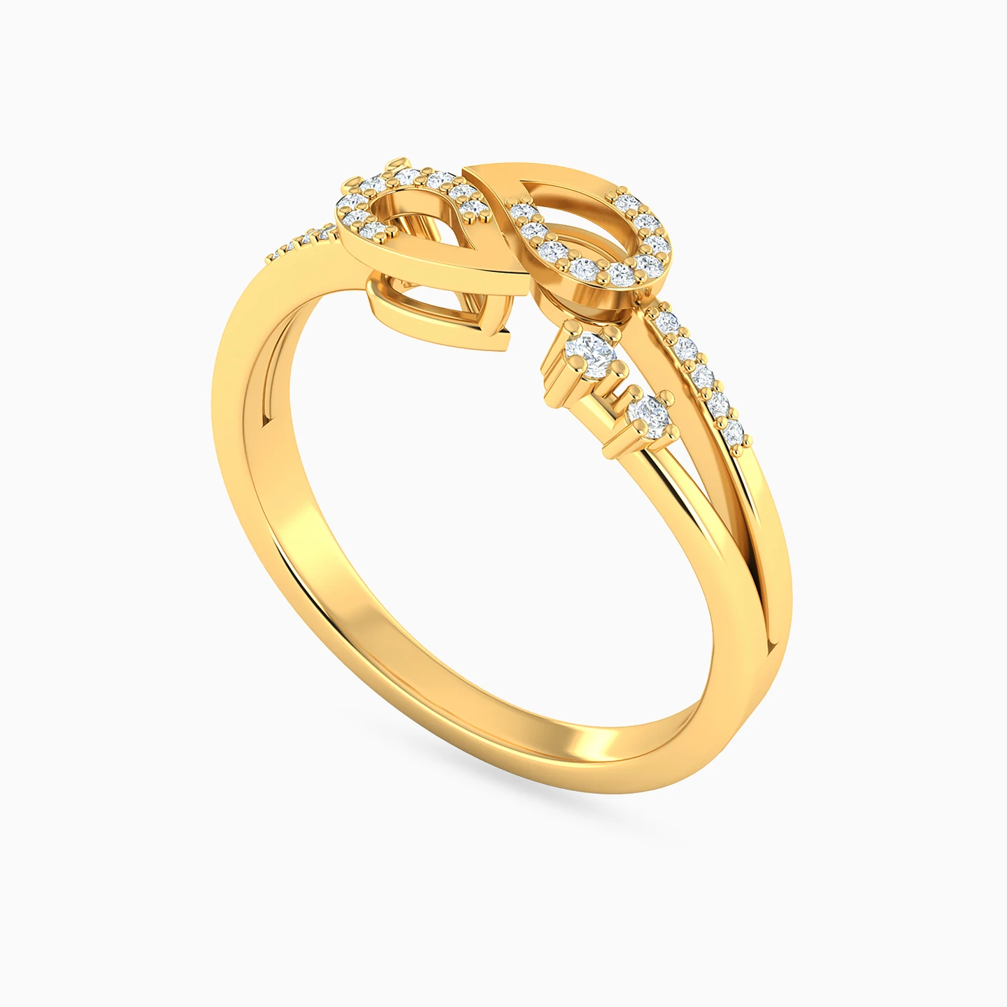 Pear Diamond Two Headed Ring in 18K Gold