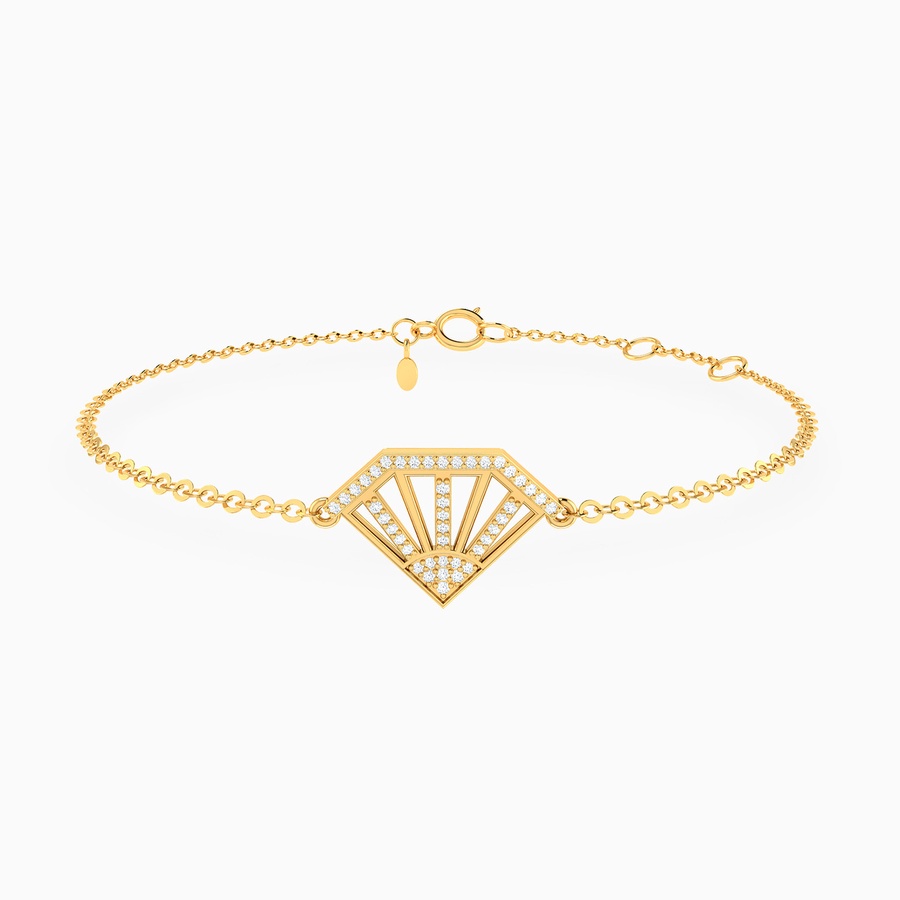 Le Soliel Triangle Diamond Chain Bracelet in 18K Gold