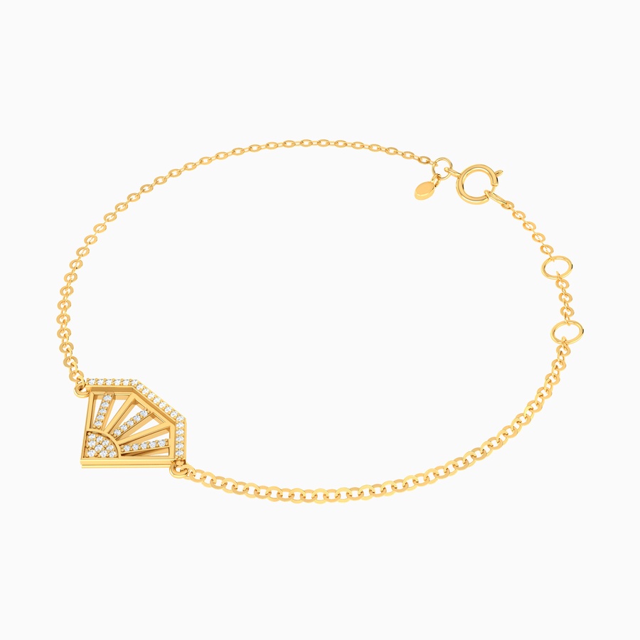 Le Soliel Triangle Diamond Chain Bracelet in 18K Gold
