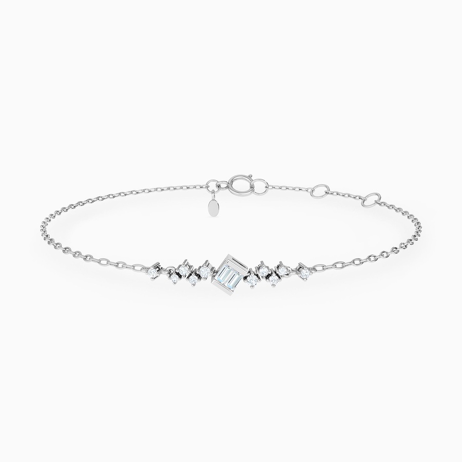 Square Diamond Chain Bracelet in 18K Gold
