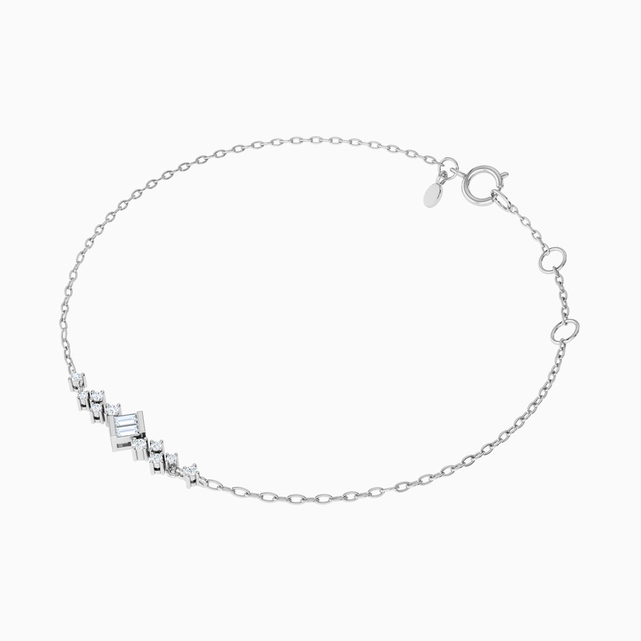 Square Diamond Chain Bracelet in 18K Gold