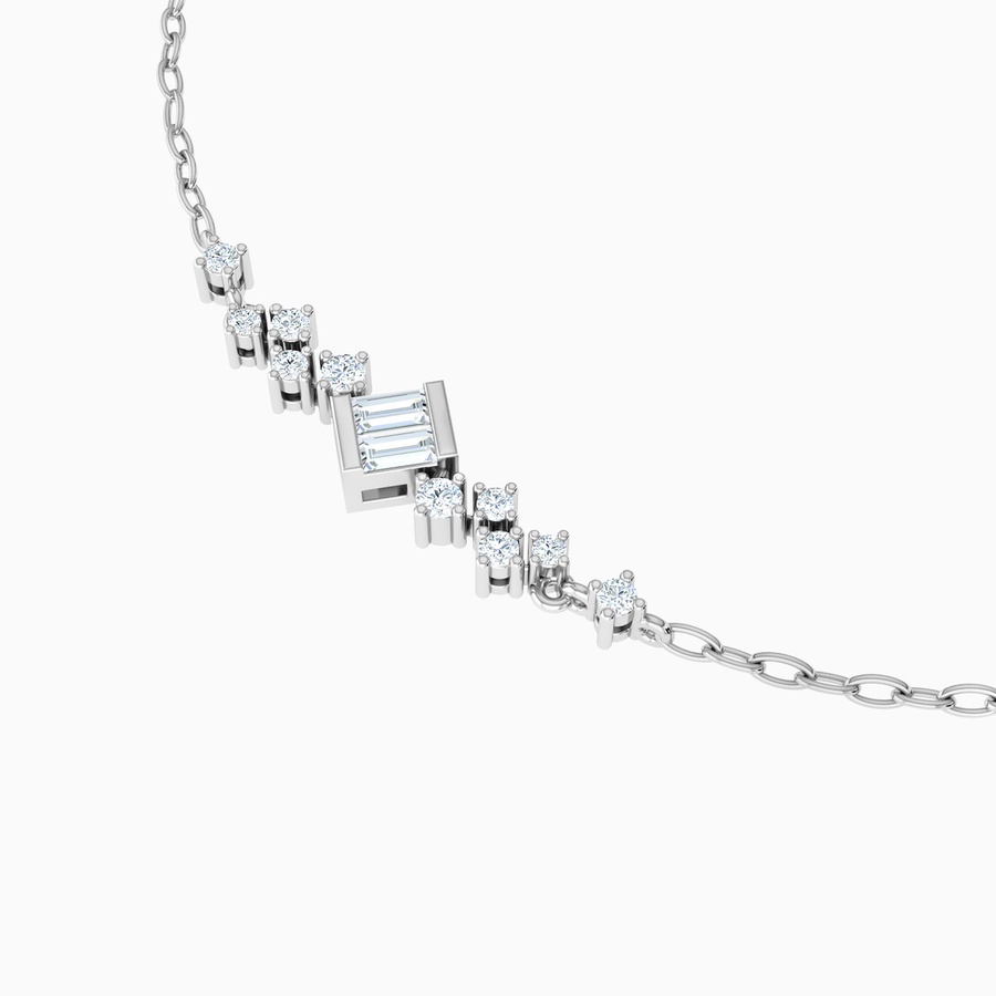 Square Diamond Chain Bracelet in 18K Gold