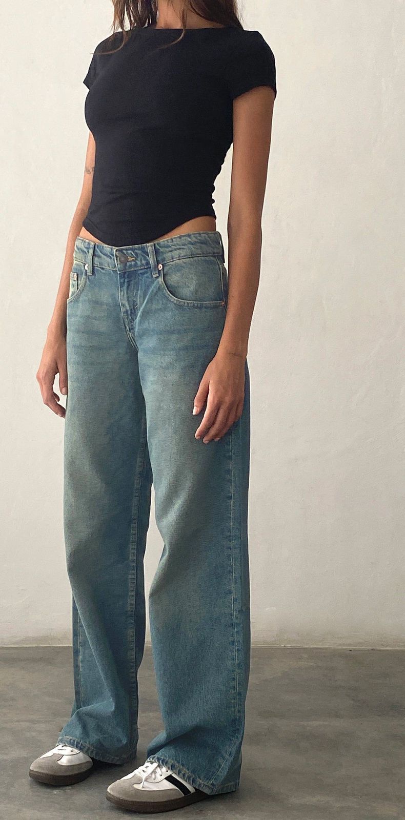 Straight Fit Jeans for Women - Dirty Wash Denim | BLUECUT Egypt