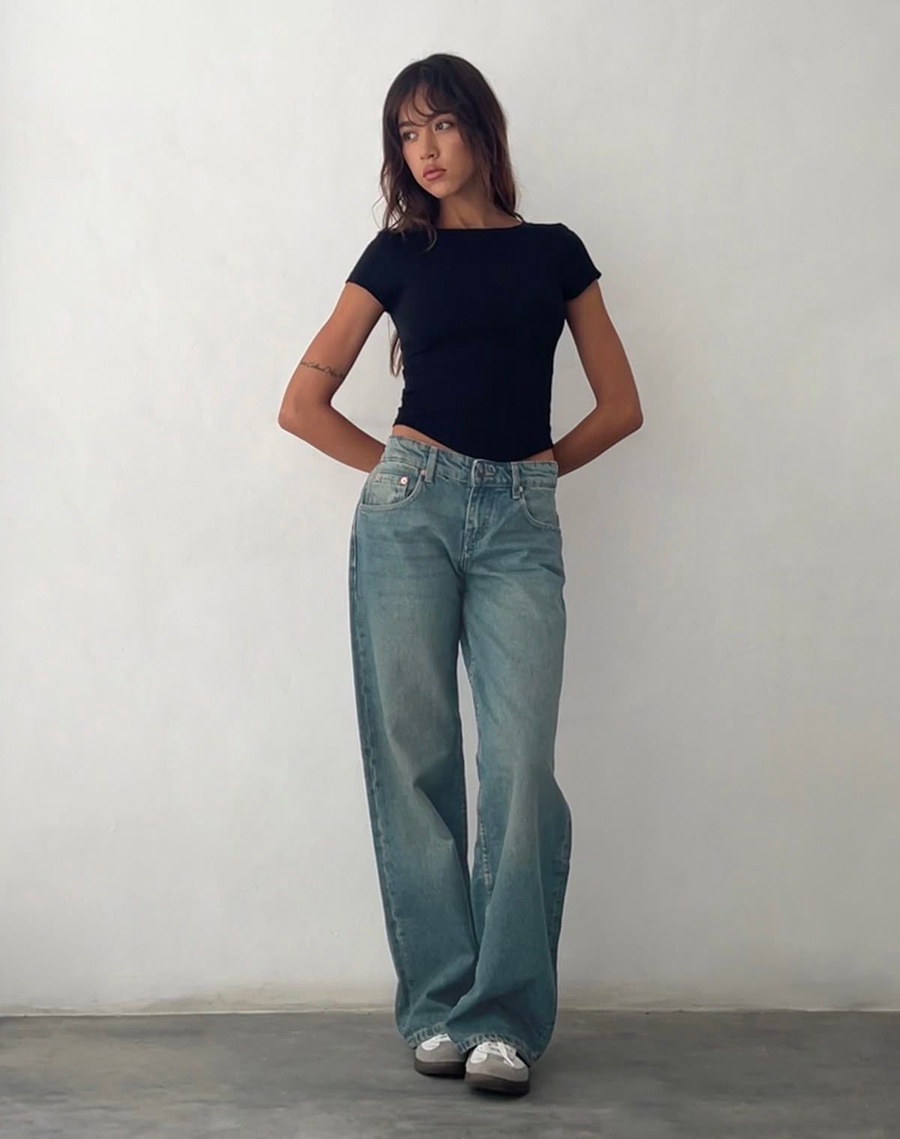 Straight Fit Jeans for Women - Dirty Wash Denim | BLUECUT Egypt
