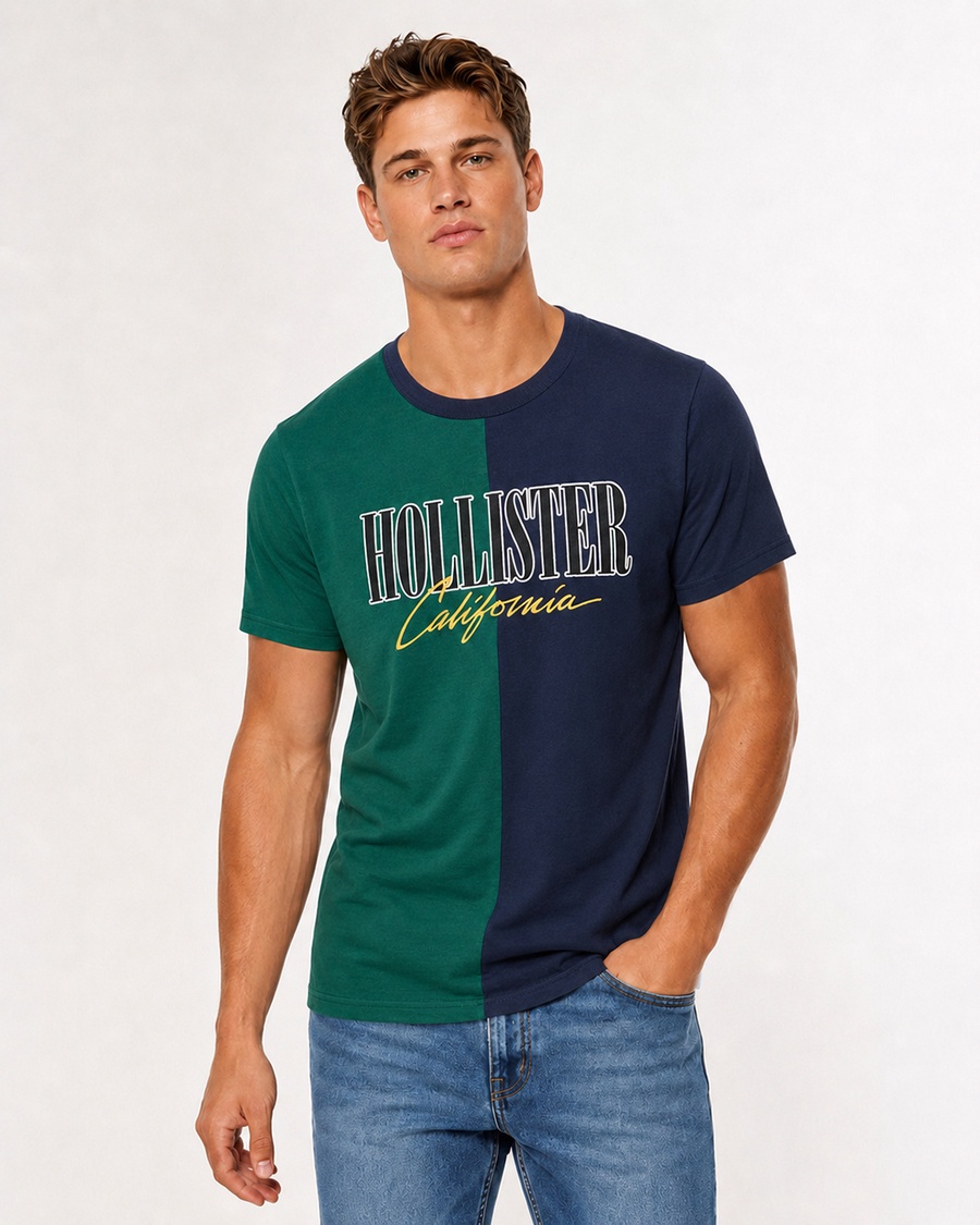 تيشيرت Hollister Graphic Cotton Crew | اوريجينال مستورد من أمريكا 🇺🇸