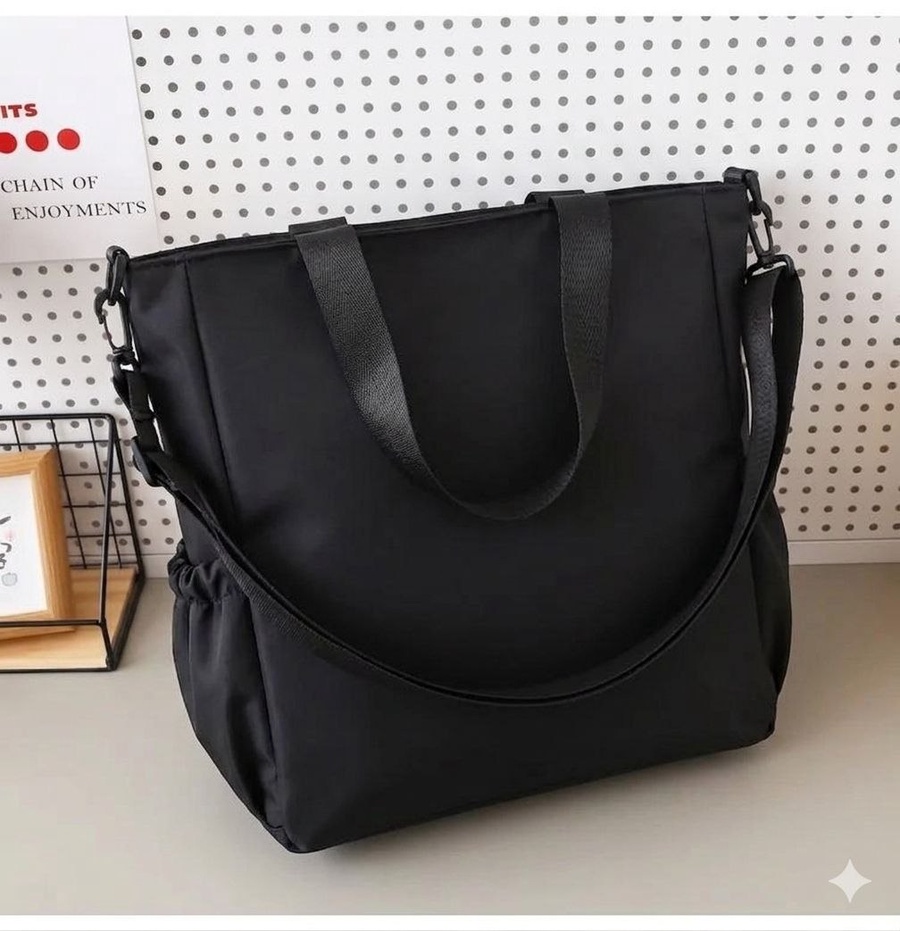 شنطة توت وكروس كاجوال بناتي (Tote Bag) بطبعة كيوت ومحفظة صغيرة | Demand & Beyond