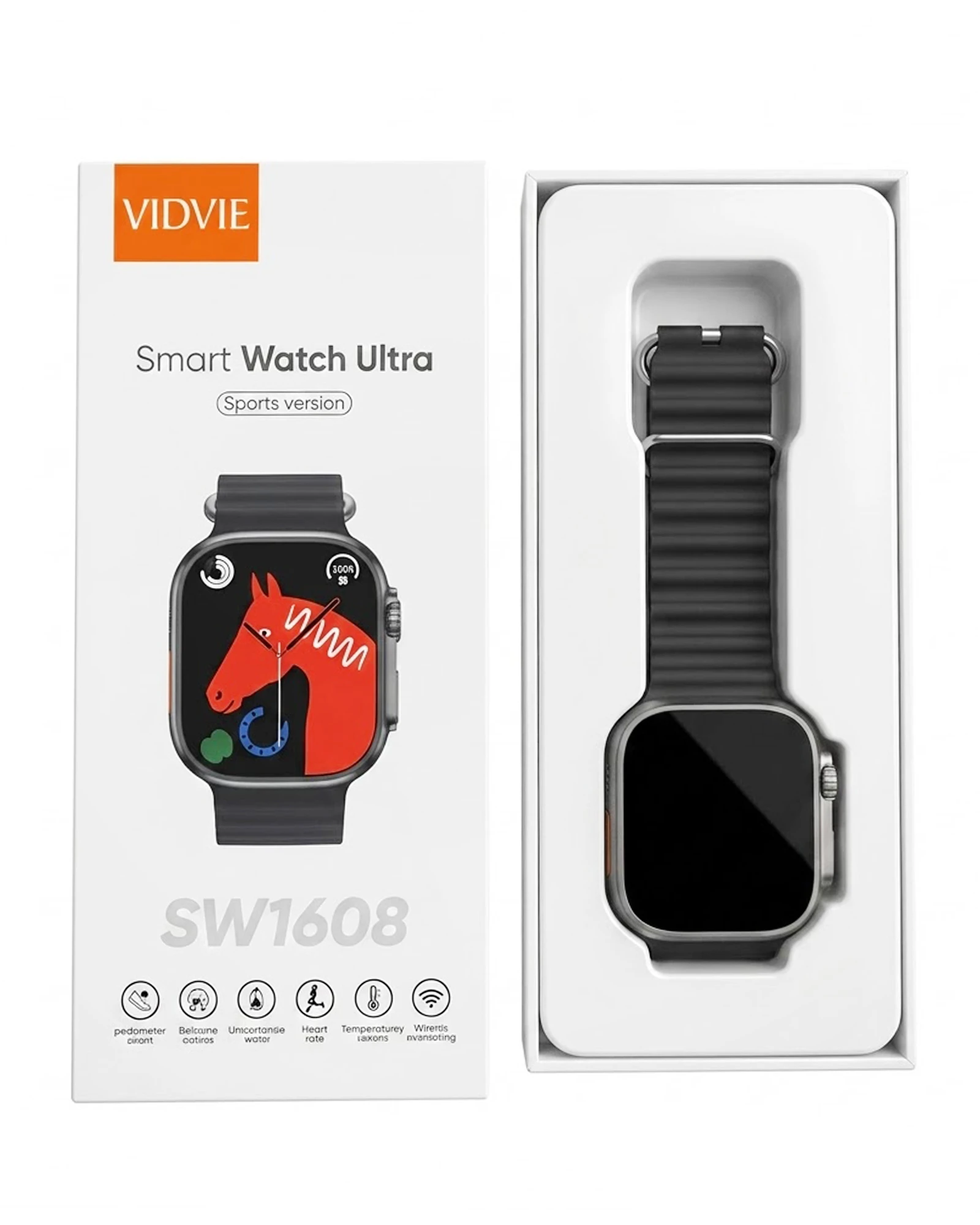 عرض سماعة A9 بشاشة وساعة VIDVIE SW1608