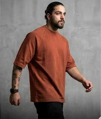 تيشرت بني سمر ميلتون مقاس 2XL
